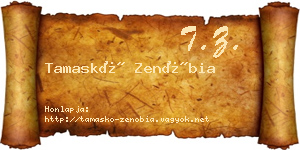Tamaskó Zenóbia névjegykártya
